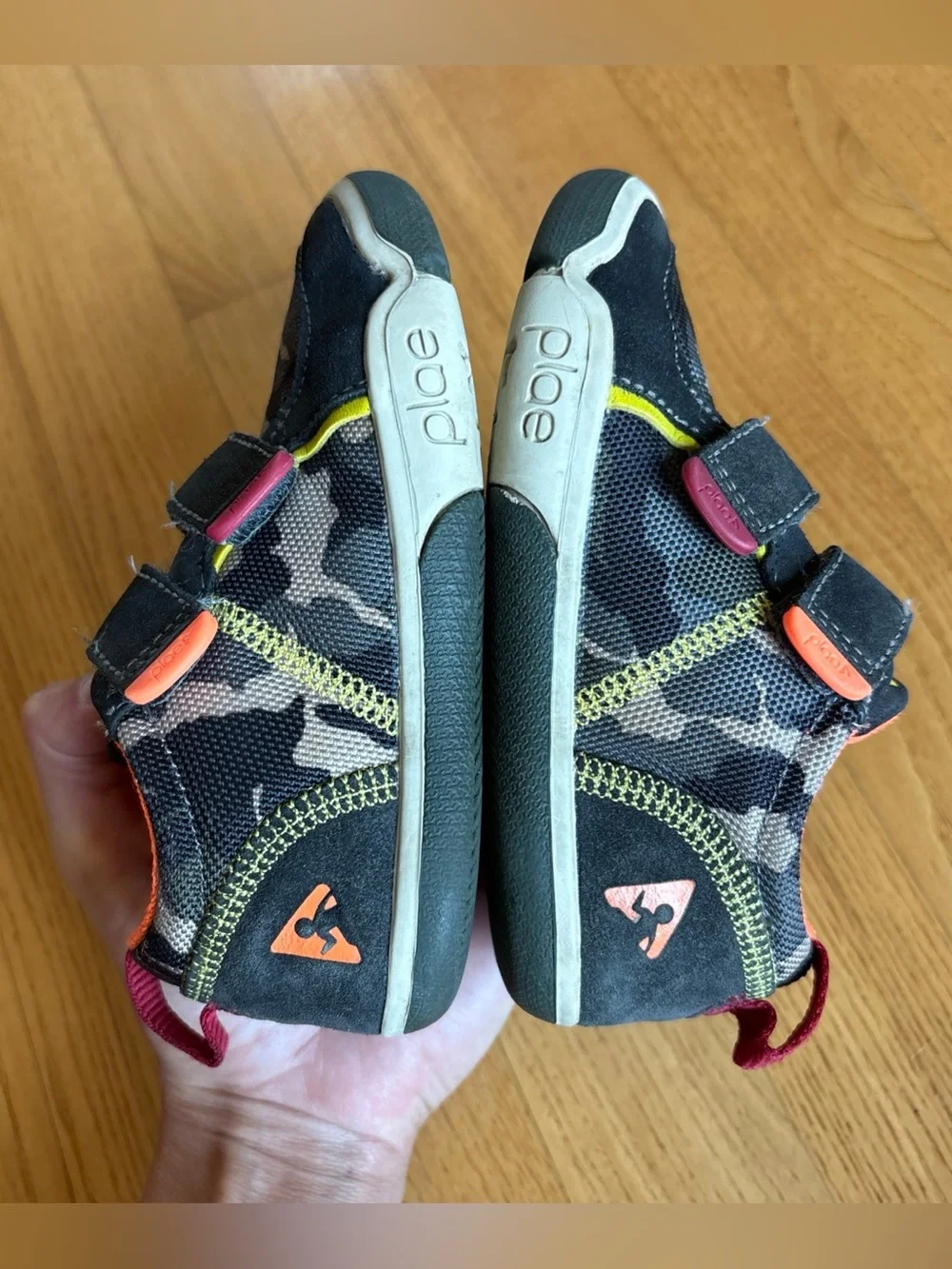 Plae Ty Raven Camo Shoes Suede Boys Kid Camouflage Strap Sneakers Toddler Size 9